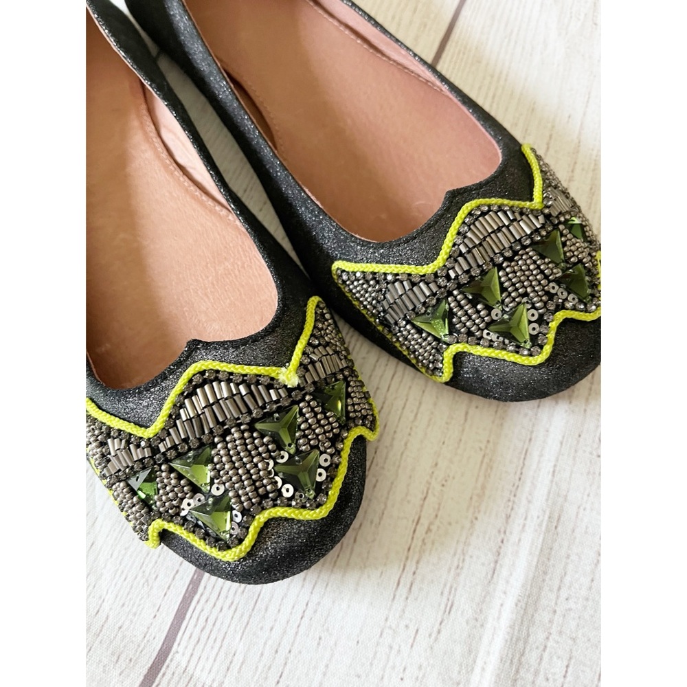 Anthropologie Jasper & Jeera jewel ballet flats sz 8